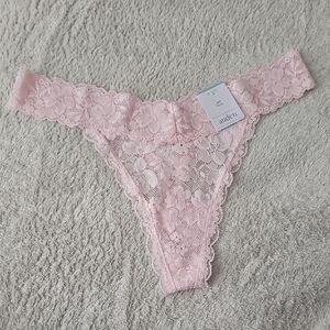 Pink Lace Thong